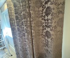 grey curtains