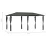 Gazebo with Sidewall 3x6x2.6 m Anthracite 160 g/sqm Image 2