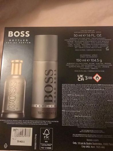 Hugo boss bottled mens aftershave set new