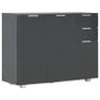 Sideboard High Gloss Black 107x35x76 cm Image 6