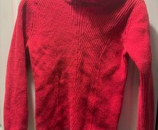 Girls Red turtle neck jumper