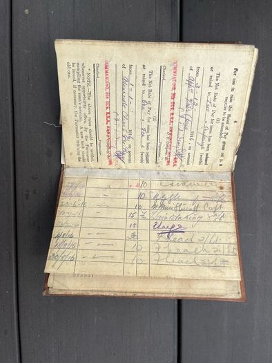 WW1 British Old contemptible 1914 original paybook and paperwork grouping