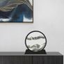 Flowing Sand Painting, Moving Sand Art Picture Round Glass 3D Deep Sea Sandscape in Motion Display Flowing Sand Frame, Relaxing Desktop Home Office Work Decor (FREE POSTAGE) Image 2