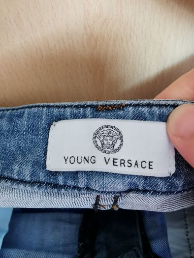 Young Versace denim short UK 10