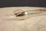 Antique Solid Silver Sugar Tongs, Sheffield 1922, Mappin and Webb, 18.2g