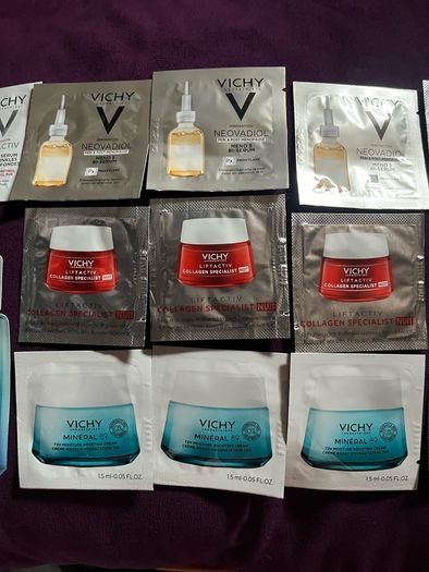 Vichy Mineral 89 moisture boosting cream lift activ collagen b serum