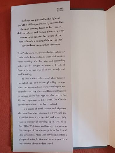 We Were Rich & We Didn't Know It/ Tom Phelan/ 2019/ 1st edition