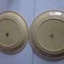 Vintage  1970s Granville design TG Green retro stoneware glazed plates. The plates are as follows- six 10.5" plates (4 in very good condition; 2 have very minor scrapes)--six 9.5" plates ( 3 in very good condition ; 1 chip on base; 2 marks on front and ch Image 5