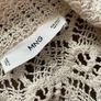 womens top blouse short sleeve crocheted Mango ecru size S brand new Image 8
