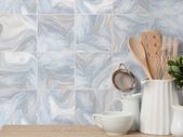 Floor Wall Tile Transfers Sticker for Home Decor, Peel & Stick self-Adhesive splashback, Tile Decals for Living Room Kitchen Bathroom Decor,15cmX15cmX 10 Pieces, Pearly White Marble Tile Sticker