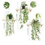 Fake Ivy Potted Plant Outdoor Artificial Trailing Fake Ivy Vines Decor Faux Hanging Plant with Pot Greenery for Home Decor Garden Wall Indoor Image 3