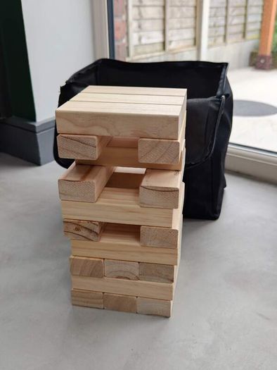 Giant Wooden Tumbling Tower Block Game (Jenga) with Carry Bag