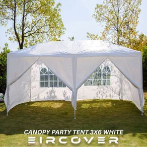 Gazebo Canopy  Party Tent  3m x 6m White