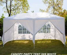 Gazebo Canopy  Party Tent  3m x 6m White