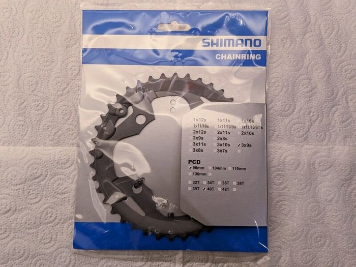 Shimano Alivio FC-M4000 3x9 40T middle chainring