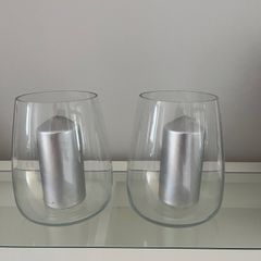 FREE 2 glass vases & candles