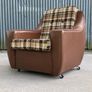 Vintage 1970s armchair on castors. Image 2