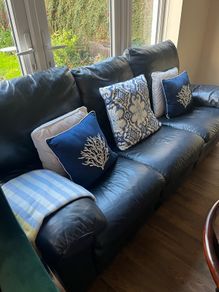 navy sofa recliner