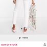 Pieces Luna raw hem straight leg Jeans White Size 29 32 UK 12 BNWT RRP 40 Image 2
