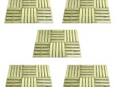 30 pcs Decking Tiles 50x50 cm Wood Green