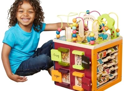 Zany Zoo Wooden Activity Cube