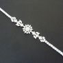 Art Deco Vintage Style Wedding Bridal Crystal Silver Bracelet Image 5