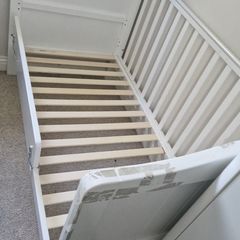 Nested Sorrento wooden cot bed white from Smyths