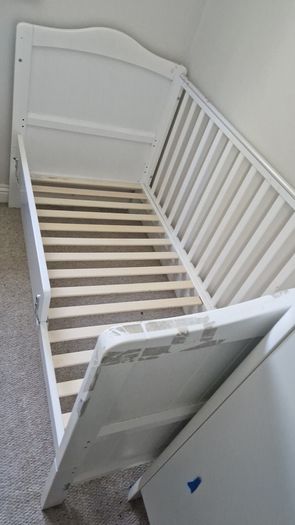 Nested Sorrento wooden cot bed white from Smyths