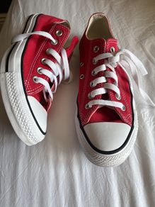 Converse All Star Red Trainers - Canvas Shoes - Size 5 - 37.5