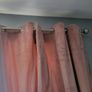 Dusky pink fully lined curtains with matching curtains Image 4