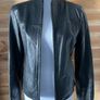 leather womens jacket black Outer Edge size 10 Image 10