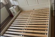 Gorgeous White 4Ft 6 Double Wooden Bed Frame - Can Deliver