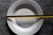 PLATE - White -  Glass
