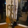 Vintage Brass Fireplace Companion Set. Poker, Tongs, Brush & Shovel Image 2