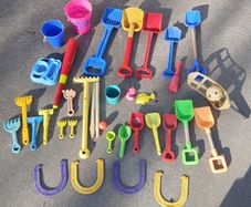 Spades,buckets,rakes