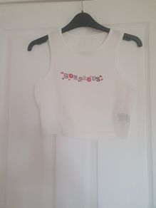 Ladies crop vest top