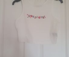 Ladies crop vest top