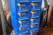 Vintage Metal Lock Box Cabinet