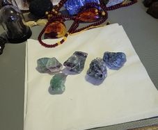 Rainbow fluorite specimens 5 euro each