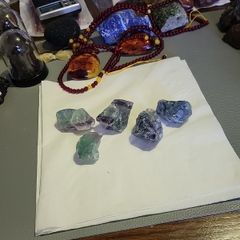 Rainbow fluorite specimens 5 euro each