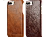 iPhone 8 Plus Metal Ring Oil Wax Leather Back Cover
