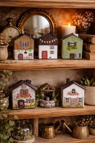 handcrafted tiny wooden houses!!