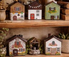 handcrafted tiny wooden houses!!