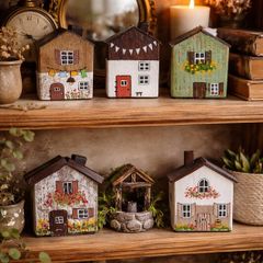 handcrafted tiny wooden houses!!