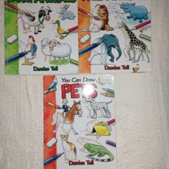 Drawing Books (3) Pets, Farm Animals, Wild Animals