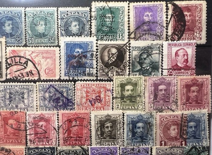Spain 19th century antique stamps lot
