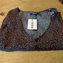 Missguided dress features a ditsy floral print on a black background with button detailing. New with Tags. Image 3