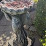 Angel and Shell Stone Birdbath garden statue Image 2