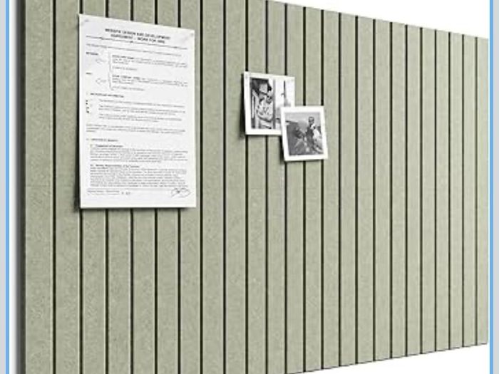 Cork Board Alternative, 6-Pack Felt Pin Board, Sage 90 x 60cm Notice Boards for Home, Fine-stripe 6-pack Vision Board with 30 Pushpins & 30 Adhesive Tabs for Office & Bedroom