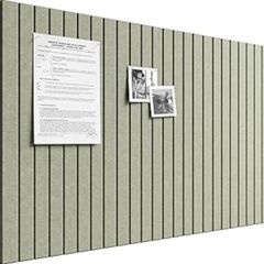 Cork Board Alternative, 6-Pack Felt Pin Board, Sage 90 x 60cm Notice Boards for Home, Fine-stripe 6-pack Vision Board with 30 Pushpins & 30 Adhesive Tabs for Office & Bedroom